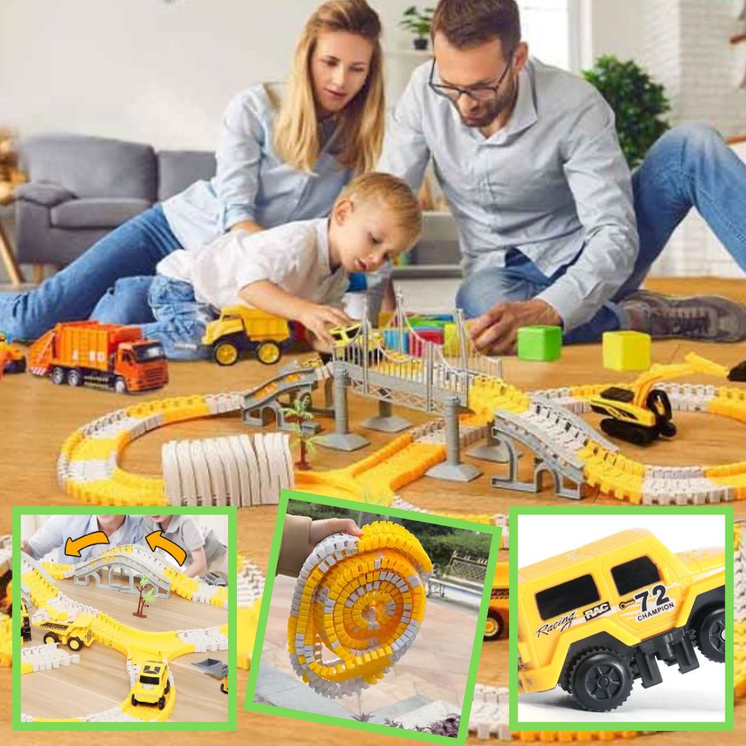 Trackassembly™-Jouets Circuit véhicule de chantier | Jeux enfants - ENFANTS EUREKA