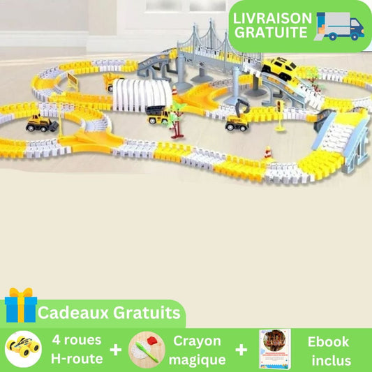 Trackassembly™-Jouets Circuit véhicule de chantier | Jeux enfants - ENFANTS EUREKA